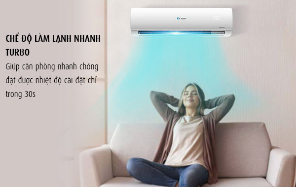 Máy lạnh Casper Inverter 1 HP MC-09IS33 - Chế độ làm lạnh nhanh Turbo